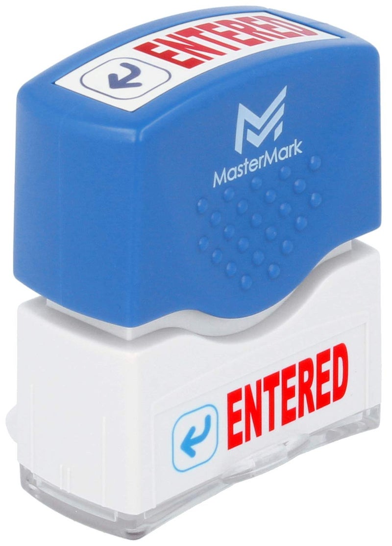 MasterMark Premium 2-Color Pre-Inked Office Stamp (Entered) - Image 1